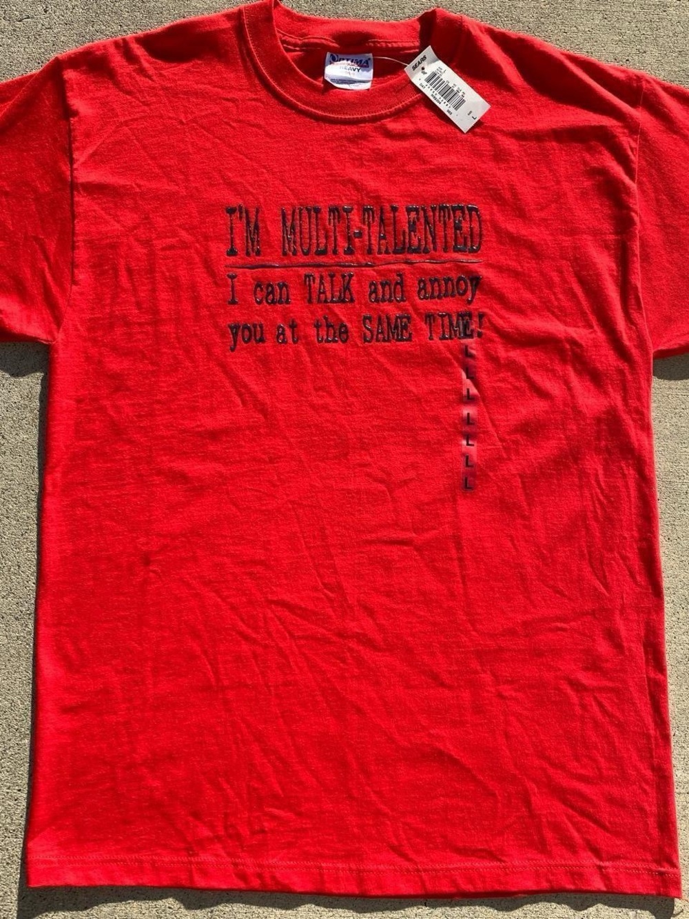 Vintage Y2K Optima Multi Talented Funny Novelty T Shirt NWT Large